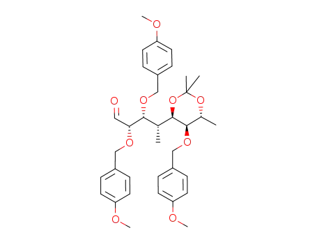 (2S,3R,4R)-2,3-bis-(p-methoxybenzyloxy)-4-[5-(R)-(p-methoxybenzyloxy)-2,2,6-(6R)-trimethyl-1,3-dioxan-4-(R)-yl]-pentanal