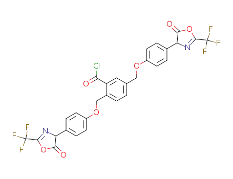 2,5-bis-[4-(5-oxo-2-trifluoromethyl-4,5-dihydro-oxazol-4-yl)-phenoxymethyl]-benzoyl chloride