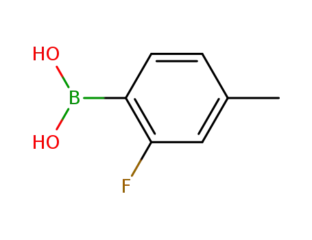 Molecular Structure of 170981-26-7 (2-Fluoro-4-methylphenylboronic acid)