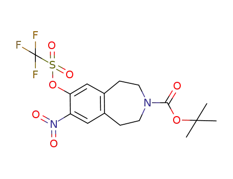 7-nitro-8-trifluoromethanesulfonyloxy-1,2,4,5-tetrahydrobenzo[d]azepine-3-carboxylic acid tert-butyl ester