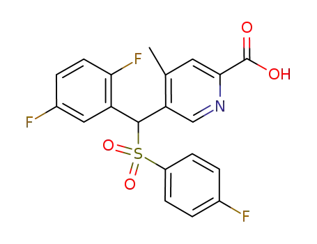 5-[(2,5-difluorophenyl)[(4-fluorophenyl)sulfonyl]methyl]-4-methylpyridine-2-carboxylic acid