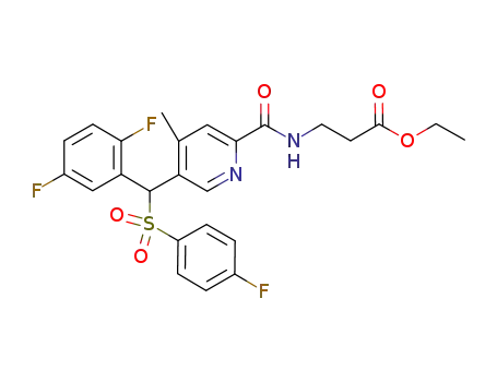 N-[[5-[(2,5-difluorophenyl)[(4-fluorophenyl)sulfonyl]methyl]-4-methylpyridin-2-yl]carbonyl]-β-alanineethyl ester