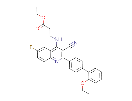 ethyl N-[3-cyano-2-(2'-ethoxybiphenyl-4-yl)-6-fluoroquinolin-4-yl]-beta-alaninate