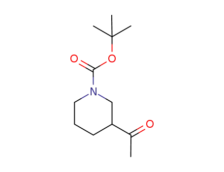Molecular Structure of 858643-92-2 (3-Acetyl-piperidine-1-carboxylic acid tert-butyl ester)
