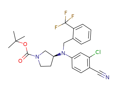 1,1-dimethylethyl (3S)-3-((3-chloro-4-cyanophenyl){[2-(trifluoromethyl)phenyl]methyl}amino)-1-pyrrolidinecarboxylate