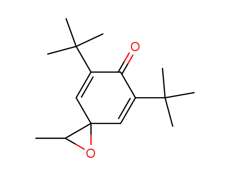 Molecular Structure of 65076-91-7 (1-Oxaspiro[2.5]octa-4,7-dien-6-one,
5,7-bis(1,1-dimethylethyl)-2-methyl-)