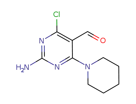 2-amino-4-chloro-6-(piperidin-1-yl)pyrimidine-5-carbaldehyde