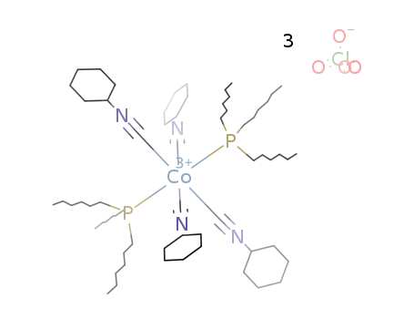 tetrakis(cyclohexylisocyanide)bis(tri-n-hexylphosphine)cobalt(III) perchlorate