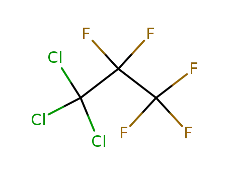 Molecular Structure of 4259-43-2 (1,1,1-TRICHLOROPENTAFLUOROPROPANE)