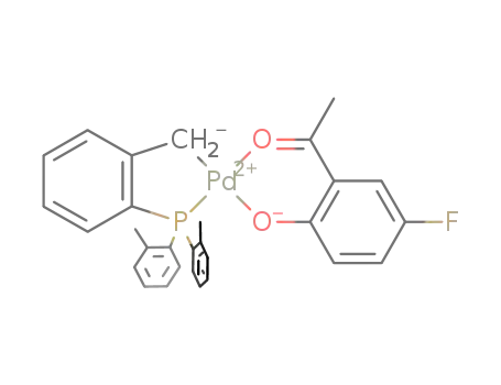 2-acetyl-4-fluorophenolato-[o-(di-o-tolylphosphino)benzyl]palladium(II)