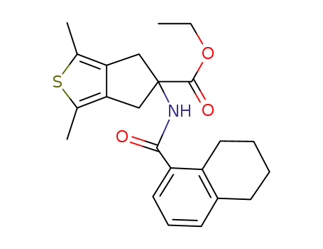 1,3-dimethyl-5-[(5,6,7,8-tetrahydro-naphthalene-1-carbonyl)-amino]-5,6-dihydro-4H-cyclopenta[c]thiophene-5-carboxylic acid ethyl ester
