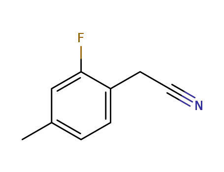 Molecular Structure of 518070-26-3 (Benzeneacetonitrile, 2-fluoro-4-methyl- (9CI))