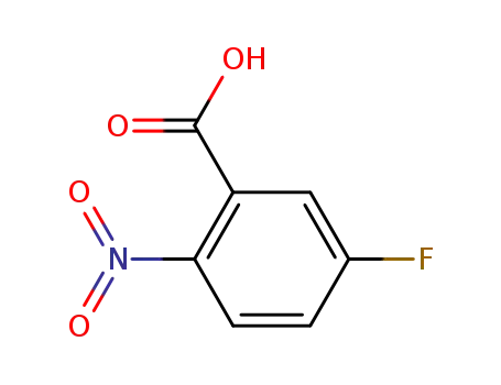 Molecular Structure of 320-98-9 (5-Fluoro-2-nitrobenzoic acid)