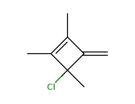 Molecular Structure of 90002-77-0 (Cyclobutene, 3-chloro-1,2,3-trimethyl-4-methylene-)