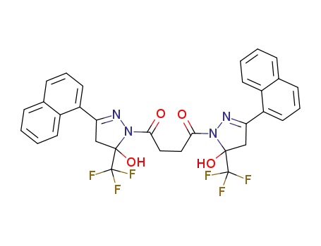 1,4-bis[5-trifluoromethyl-5-hydroxy-3-(1-naphthyl)-4,5-dihydro-1H-pyrazol-1-yl]butane-1,4-dione