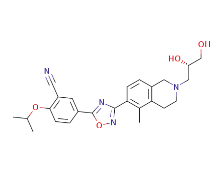 (S)-5-(3-(2-(2,3-dihydroxypropyl)-5-methyl-1,2,3,4-tetrahydroisoquinolin-6-yl)-1,2,4-oxadiazol-5-yl)-2-isopropoxybenzonitrile
