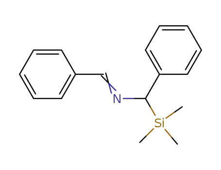 Molecular Structure of 53986-95-1 (Benzenemethanamine, N-(phenylmethylene)-a-(trimethylsilyl)-)