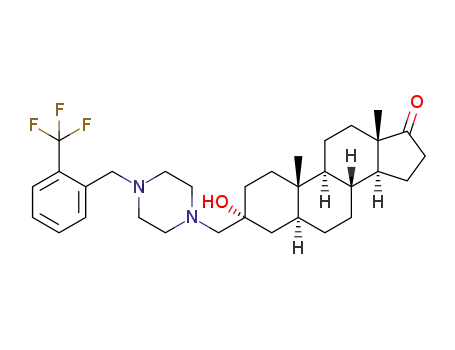 (3α,5α)-3-hydroxy-3-((4-[2-(trifluoromethyl)benzyl]-piperazin-1-yl)methyl)androstan-17-one