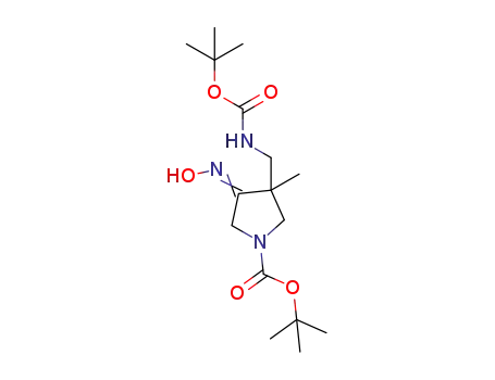 tert-butyl 3-(tert-butoxycarbonyl)aminomethyl-3-methyl-4-(hydroxyimino) pyrrolidine-1-carboxylate