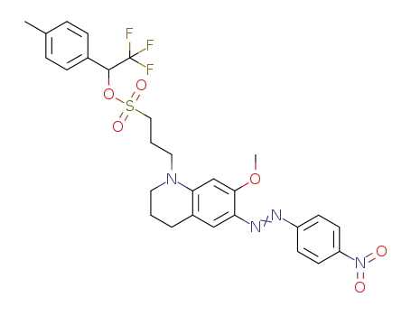 3-[7-methoxy-6-(4-nitrophenylazo)-3,4-dihydro-2H-quinolin-1-yl]propane-1-sulfonic acid 2,2,2-trifluoro-1-p-tolyl-ethyl ester