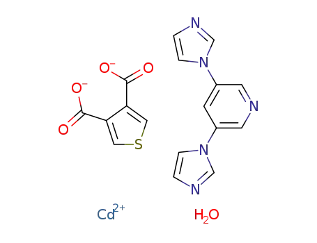 {[Cd(3,4-thiophenedicarboxylate)(3,5-bis(imidazol-1’-yl)pyridine)](H2O)}n