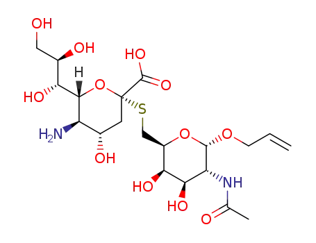 allyl S-(5-amido-3,5-dideoxy-D-glycero-α-D-galacto-2-nonulopyranosylonicacid)-(2→6)-2-acetamido-2-deoxy-6-thio-α-Dgalactopyranoside