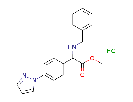 methyl 2-(4-(1H-pyrazol-1-yl)phenyl)-2-aminoacetate hydrochloride