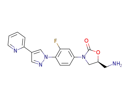 (S)-5-(aminomethyl)-3-(3-fluoro-4-(4-(pyridin-2-yl)-1H-pyrazol-1-yl)phenyl)oxazolidin-2-one