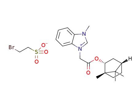 1-[(-)-borneoxycarbonylmethyl]-3-methylbenzimidazolium 2-bromoethylsulfonate