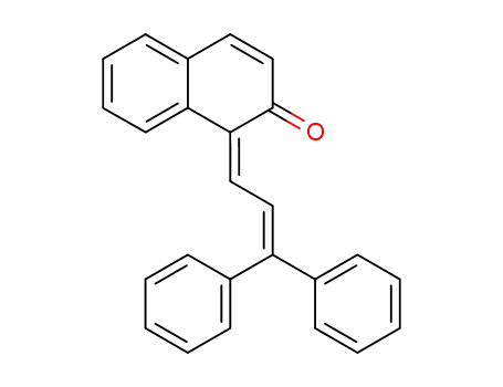 Molecular Structure of 209051-94-5 (2(1H)-Naphthalenone, 1-(3,3-diphenyl-2-propenylidene)-, (1Z)-)