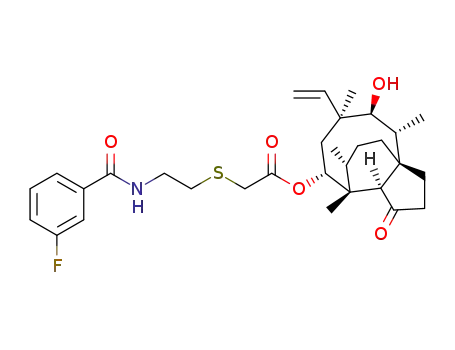 22-(2-(3-fluorobenzoylamino)ethylsulfanyl)-22-deoxypleuromutilin