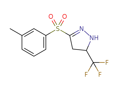 3-((3-methylphenyl)sulfonyl)-5-(trifluoromethyl)-4,5-dihydro-1H-pyrazole