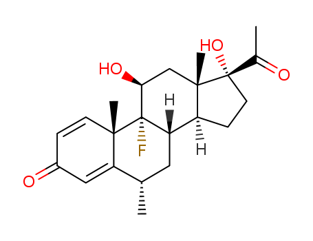 426-13-1,Fluorometholone,Pregna-1,4-diene-3,20-dione,9-fluoro-11b,17-dihydroxy-6a-methyl- (6CI,7CI,8CI);21-Desoxy-9a-fluoro-6-methylprednisolone;6a-Methyl-9a-fluoro-11b,17a-dihydroxypregna-1,4-diene-3,20-dione;6a-Methyl-9a-fluoro-21-desoxyprednisolone;9a-Fluoro-11b,17a-dihydroxy-6a-methylpregna-1,4-diene-3,20-dione;Cortilet;Delmeson;Efflumidex;FML;FML Forte;FML Liquifilm;FML SOP;Fluaton;FluatonPVA;Flumetholon;Flumetholone;Fluor-Op;Fluormetholon;Loticort;Oxylone;U 8614;Ursnon;