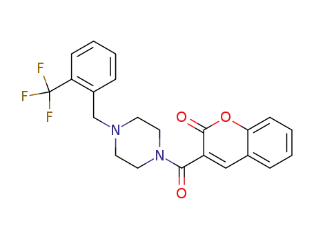 3-(4-(2-(trifluoromethyl)benzyl)piperazine-1-carbonyl)-2H-chromen-2-one
