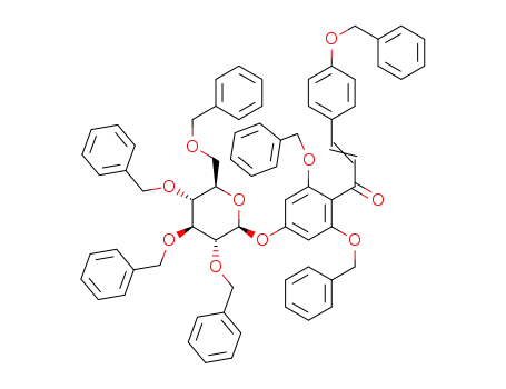 4'-(2,3,4,6-tetra-O-benzyl-β-D-glucopyranosyloxy)-2',4”,6'-tribenzyloxychalcone