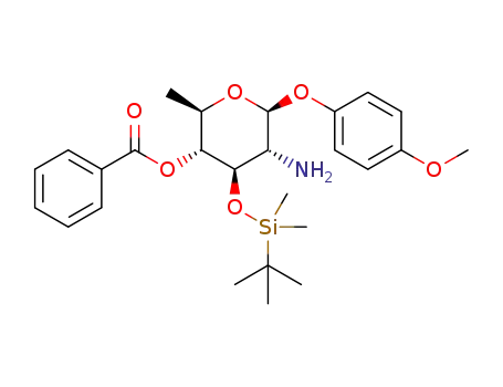 4-methoxyphenyl 2-amino-4-O-benzoyl-3-O-tert-butyldimethylsilyl-2,6-dideoxy-β-D-glucopyranoside