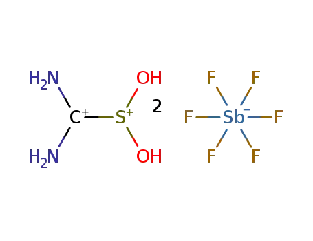 CH6N2O2S(2+)*2F6Sb(1-)