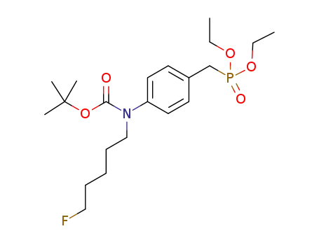 tert-butyl (4-((diethoxyphosphoryl)methyl)phenyl)(5-fluoropentyl)carbamate