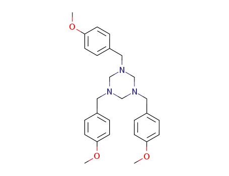 Molecular Structure of 58837-16-4 (1,3,5-Triazine, hexahydro-1,3,5-tris[(4-methoxyphenyl)methyl]-)
