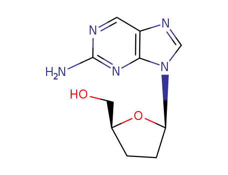 2-AMINO-9-(SS-D-2,3-DIDEOXYRIBOFURANOSYL)PURINE