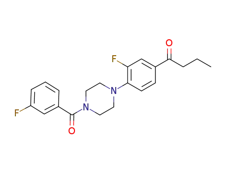 1-(3-fluoro-4-(4-(3-fluorobenzoyl)piperazine-1-yl)phenyl)butane-1-one