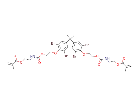 ((((((propane-2,2-diylbis(2,6-dibromo-4,1-phenylene))bis(oxy))bis(ethane-2,1-diyl))bis(oxy))bis(carbonyl))bis(azanediyl))bis(ethane-2,1-diyl) bis(2-methylacrylate)