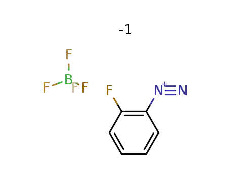 Molecular Structure of 446-46-8 (Benzenediazonium, 2-fluoro-, tetrafluoroborate(1-))