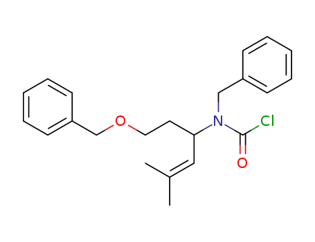 N-benzyl-N-<1-(2'-benzyloxyethyl)-3-methylbut-2-enyl>carbamoyl chloride