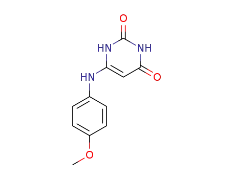 Molecular Structure of 72255-57-3 (2,4(1H,3H)-Pyrimidinedione, 6-[(4-methoxyphenyl)amino]-)