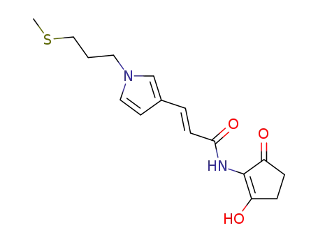 (E)-N-(2-Hydroxy-5-oxo-1-cyclopentene-1-yl)-3-[1-[3-(methylthio)propyl]-1H-pyrrole-3-yl]propenamide