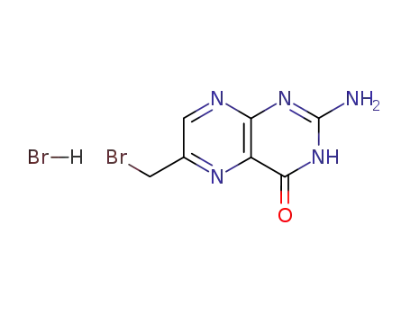 Molecular Structure of 59212-10-1 (4(1H)-Pteridinone, 2-amino-6-(bromomethyl)-, monohydrobromide)