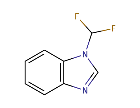 Molecular Structure of 84941-15-1 (1H-Benzimidazole,1-(difluoromethyl)-(9CI))