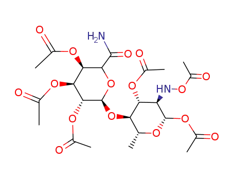 O-(2,3,4-Tri-O-acetyl-β-D-galactopyranosiduronamid)-(1-4)-2-acetamido-1,3-di-O-acetyl-2,6-didesoxy-α-D-glucopyranose