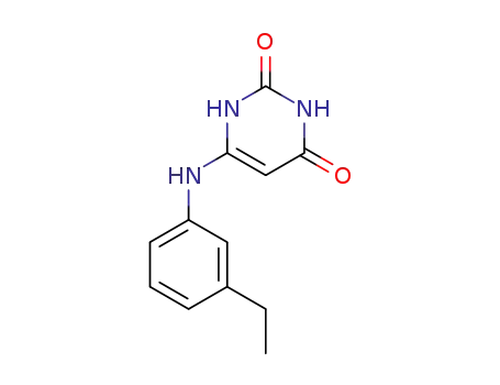 Molecular Structure of 72255-48-2 (2,4(1H,3H)-Pyrimidinedione, 6-[(3-ethylphenyl)amino]-)